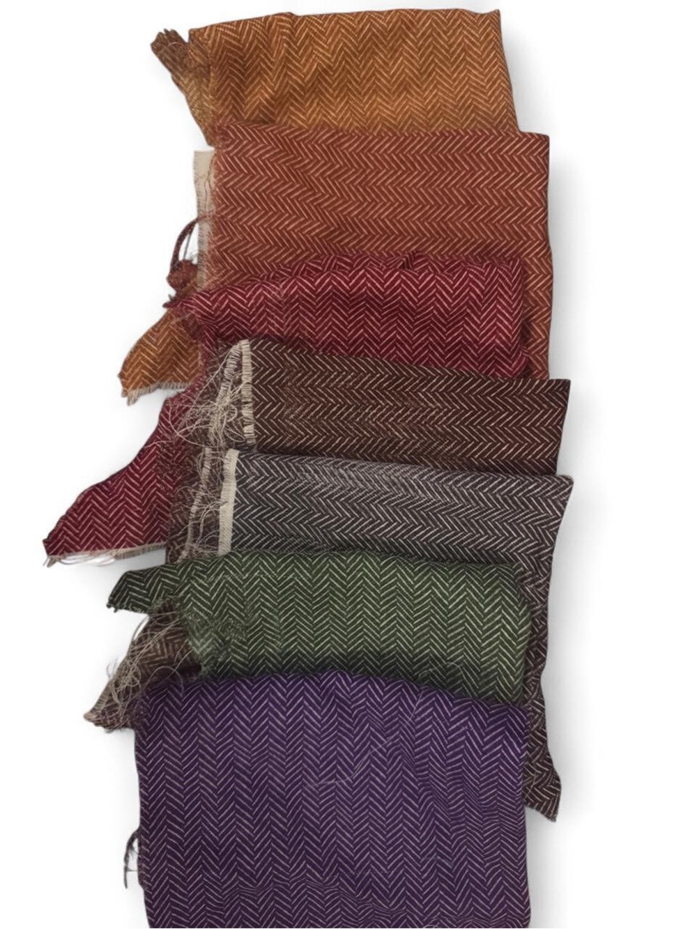 28pc bundle lot multicolor wool silk blend fabric remnants diy sewing - Picture 5 of 8